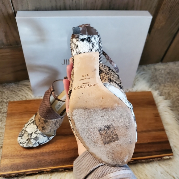 Jimmy Choo Timbus 100 Snakeskin Pump - Picture 2 of 6